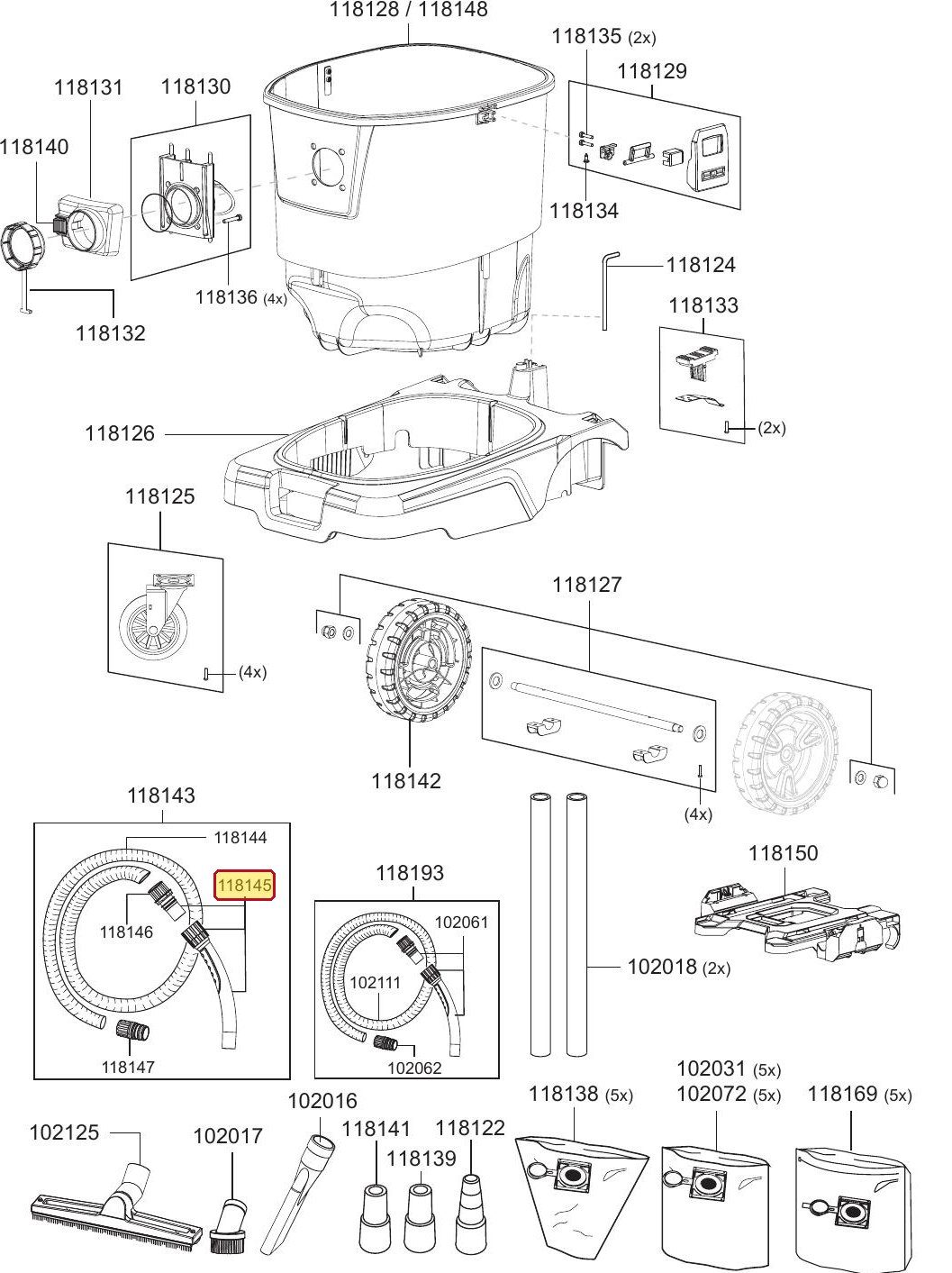Ersatzteilzeichnung Sprintus Craftix, Position 118145