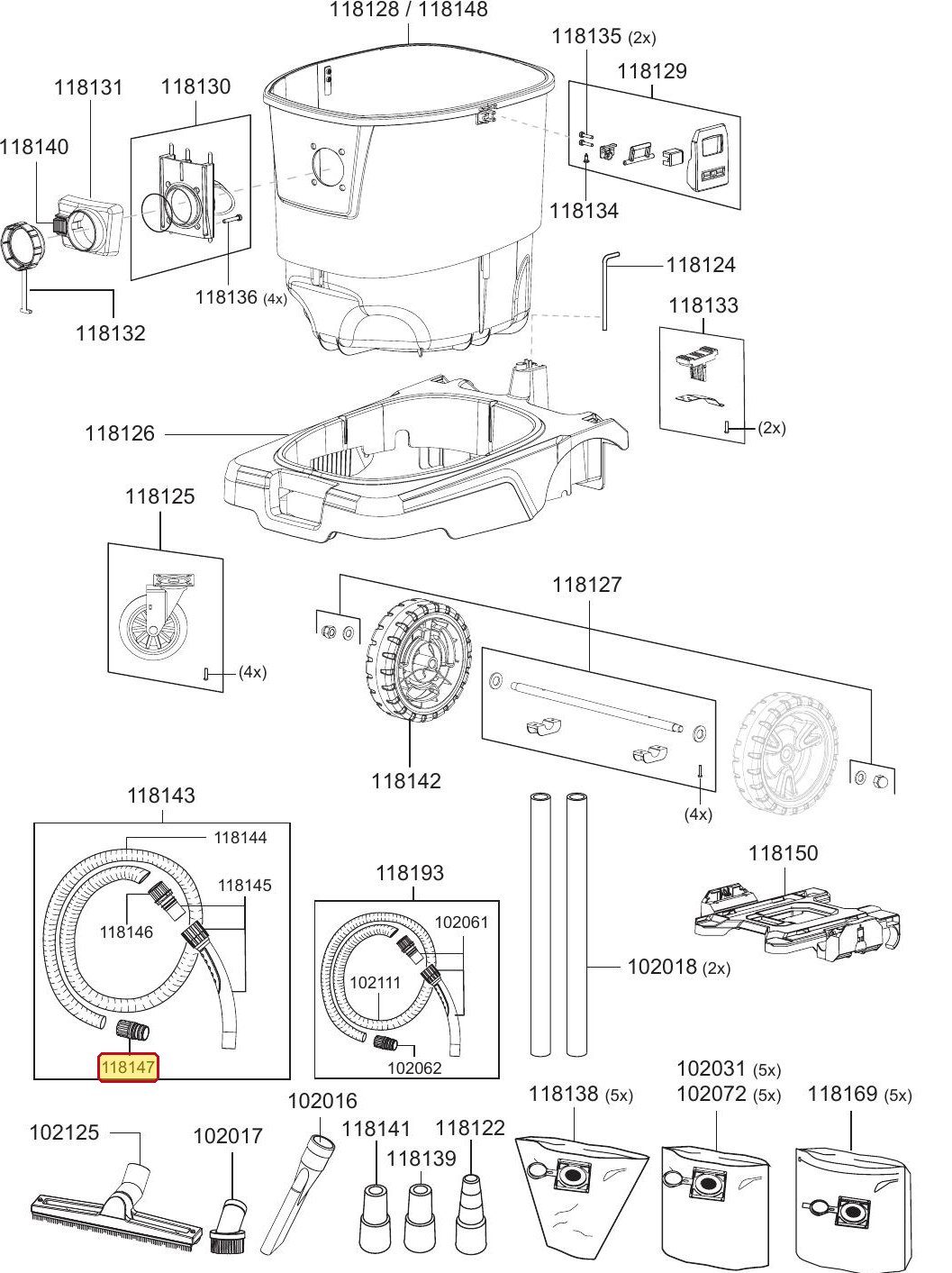 Ersatzteilzeichnung Sprintus Craftix, Position 118147