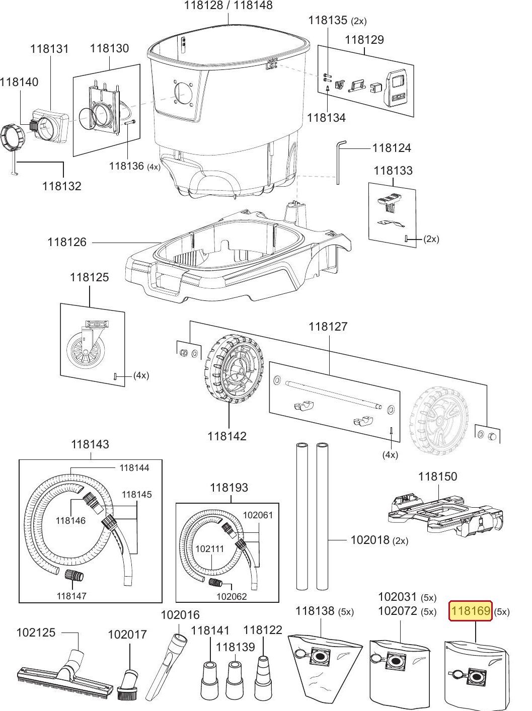 Ersatzteilzeichnung Sprintus Craftix, Position 118169