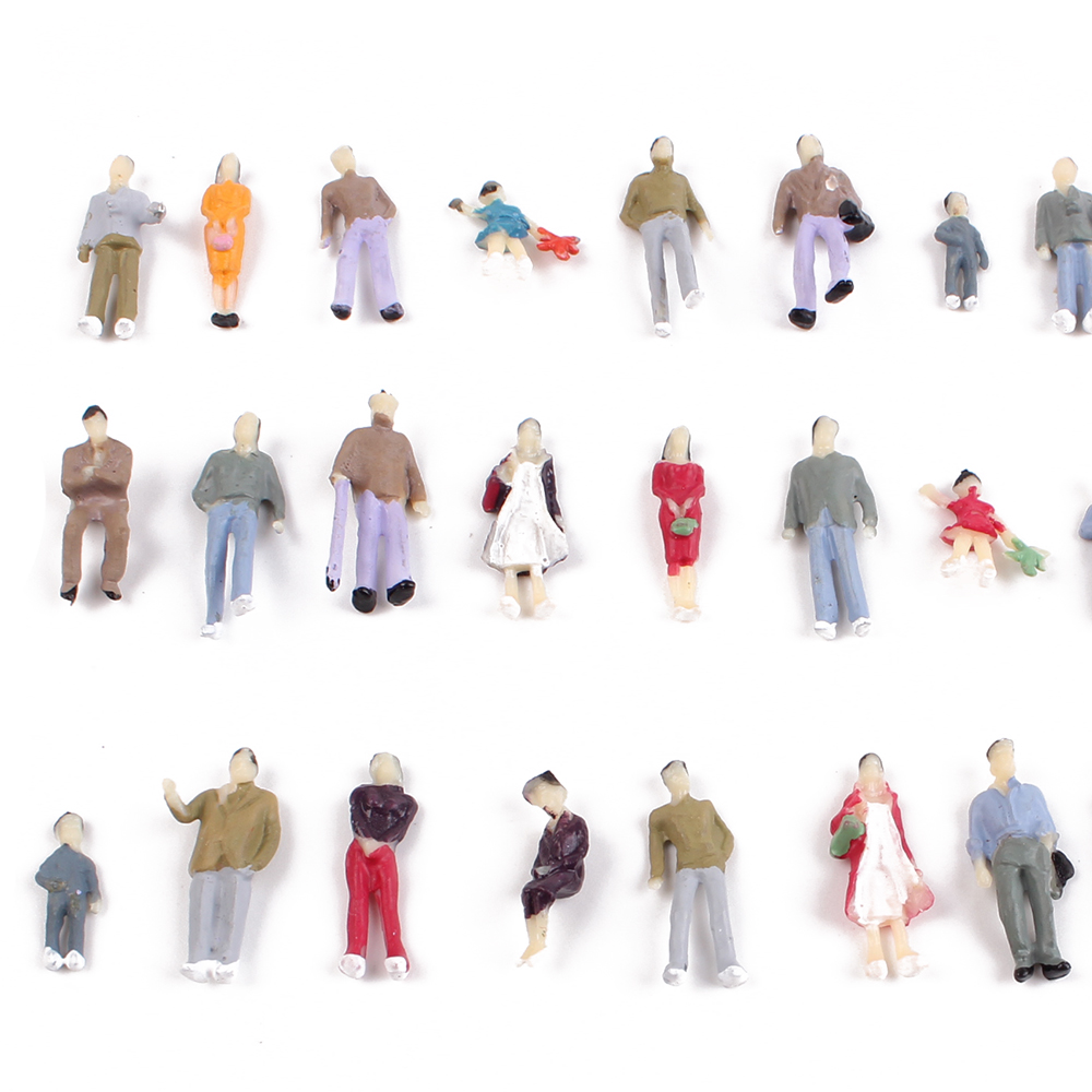 100 x Modell Figuren, weiß unbemalt, für Modellbau 1