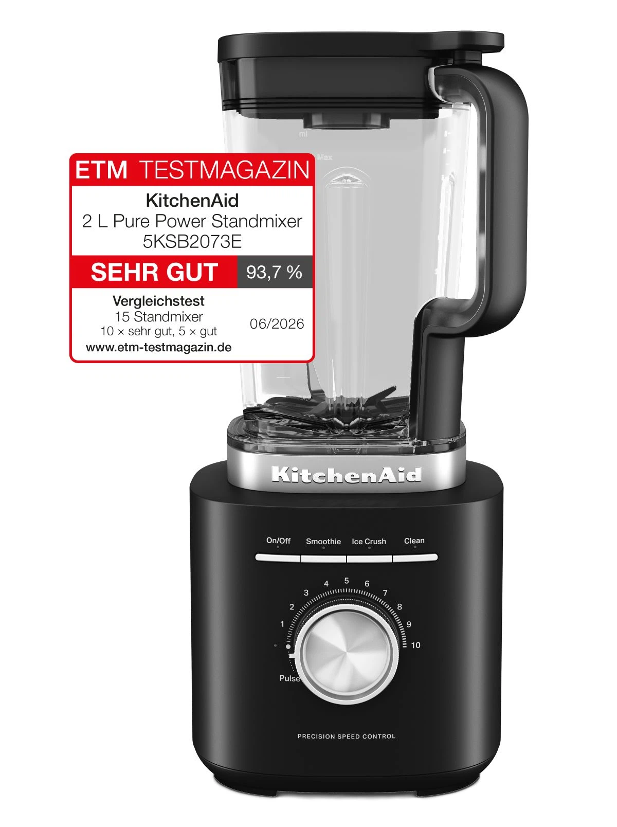 KitchenAid Pure Power Standmixer 2,1 Liter-Schwarz matt