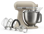 KitchenAid 4,7 L 5KSM50 Artisan Plus Küchenmaschine Beginnerset mit Gemüseschneider-Oat (Hafer)