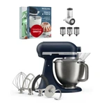 KitchenAid 4,7 L 5KSM50 Artisan Plus Küchenmaschine Beginnerset mit Gemüseschneider-Wild Blueberry (Wilde Blaubeere)