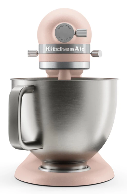 KitchenAid 4,8 L 5KSM50 Artisan Plus Küchenmaschine Allrounderset mit Gemüseschneider + Fleischwolf + Spritzgebäckvorsatz-Feather Pink