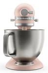 KitchenAid 4,7 L 5KSM50 Artisan Plus Küchenmaschine Meatlover mit Metallfleischwolf + Spritzgebäckvorsatz-Feather Pink