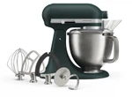 KitchenAid 4,7 L 5KSM50 Artisan Plus Küchenmaschine Breadlover mit Messerschmidt Getreidemühlenvorsatz + Brotbackschüssel-Pebbled Palm