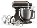 KitchenAid 4,7 L 5KSM50 Artisan Plus Küchenmaschine Breadlover mit Messerschmidt Getreidemühlenvorsatz + Brotbackschüssel-Iron ore (Bronze)