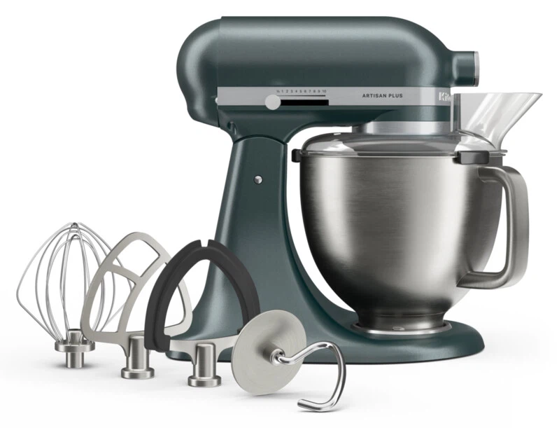 KitchenAid 4,7 L 5KSM50 Artisan Plus Küchenmaschine Pastalover mit 3-in-1 Nudelvorsatz-Juniper (Wacholder)