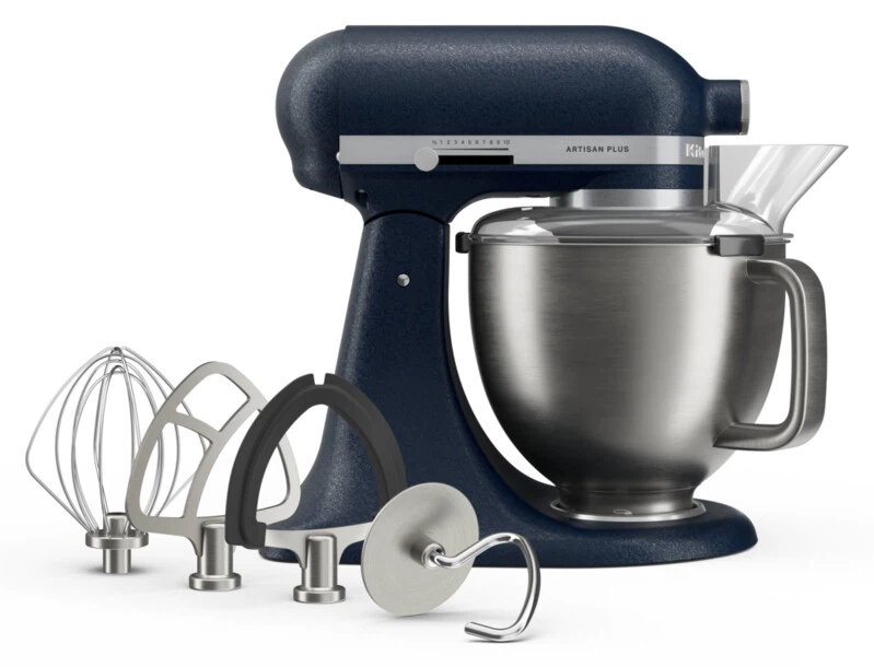 KitchenAid 4,7 L 5KSM50 Artisan Plus Küchenmaschine Pastalover mit 3-in-1 Nudelvorsatz-Wild Blueberry (Wilde Blaubeere)