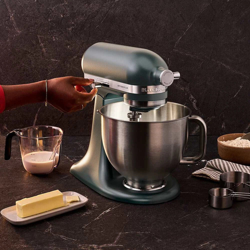 KitchenAid 4,7 L 5KSM50 Artisan Plus Küchenmaschine Pastalover mit 3-in-1 Nudelvorsatz-Juniper (Wacholder)