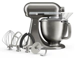 KitchenAid 4,7 L 5KSM50 Artisan Plus Küchenmaschine Pastalover mit 3-in-1 Nudelvorsatz-Medaillon Silber