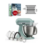 KitchenAid 4,7 L 5KSM50 Artisan Plus Küchenmaschine Pastalover mit 3-in-1 Nudelvorsatz-Mint Julep