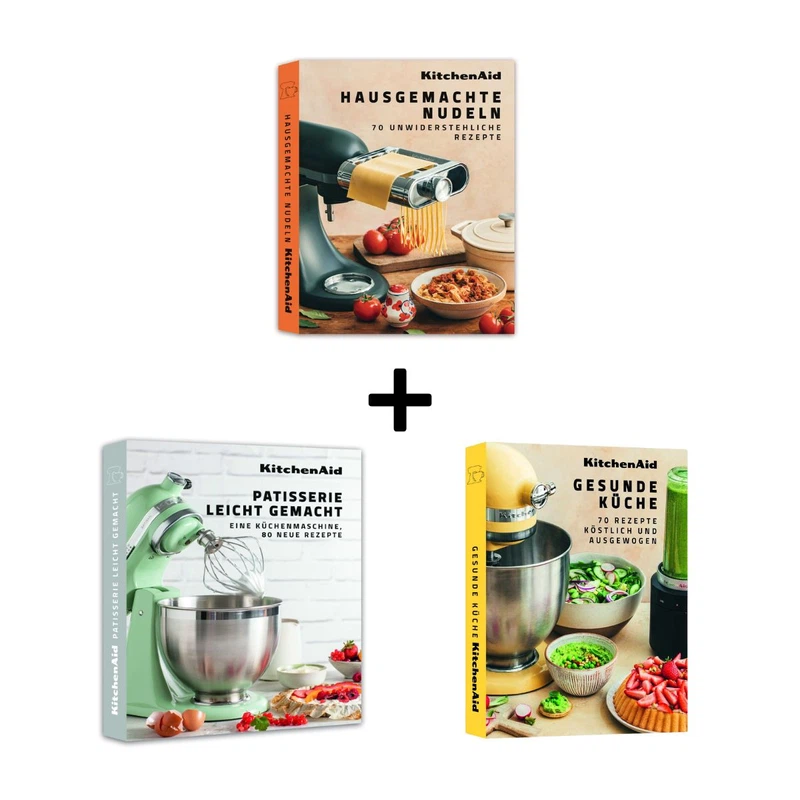 KitchenAid Bücher Bundle - Hausgemachte Nudeln + Patisserie leicht gemacht + Gesunde Küche-Default Title