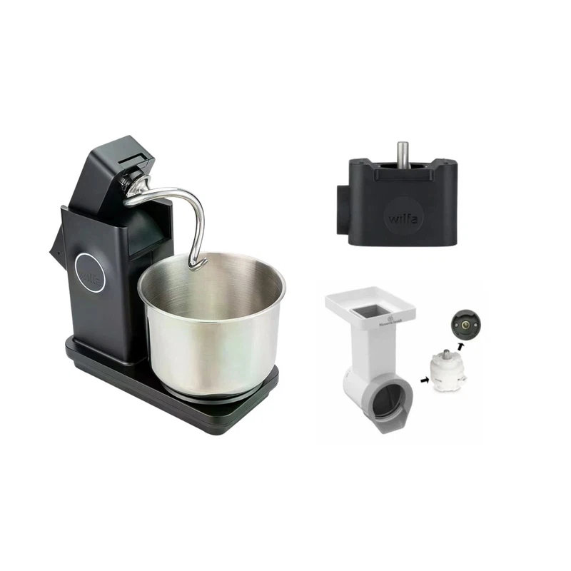 WILFA Küchenmaschine PROBAKER TIMER NXT schwarz + Tool Adapter + Gemüseschneider-Default Title
