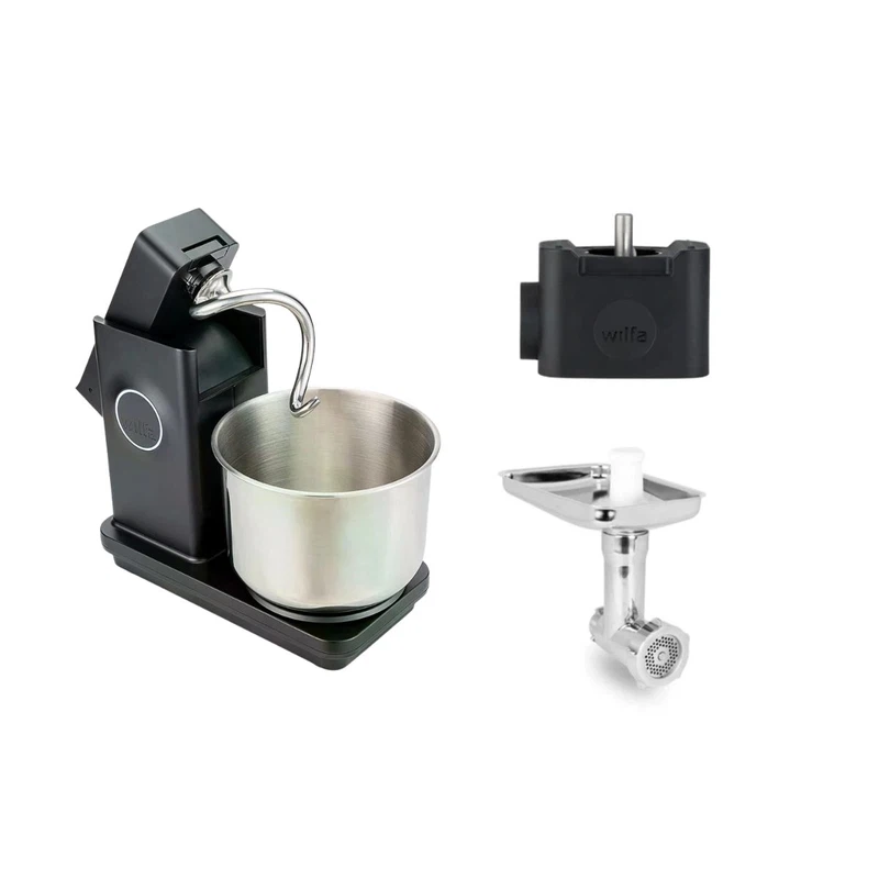 WILFA Küchenmaschine PROBAKER TIMER NXT schwarz + Tool Adapter + Fleischwolf-Default Title