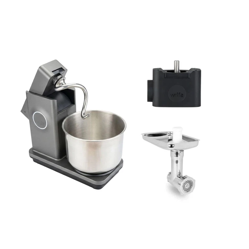 WILFA Küchenmaschine PROBAKER TIMER NXT grau + Tool Adapter + Fleischwolf-Default Title