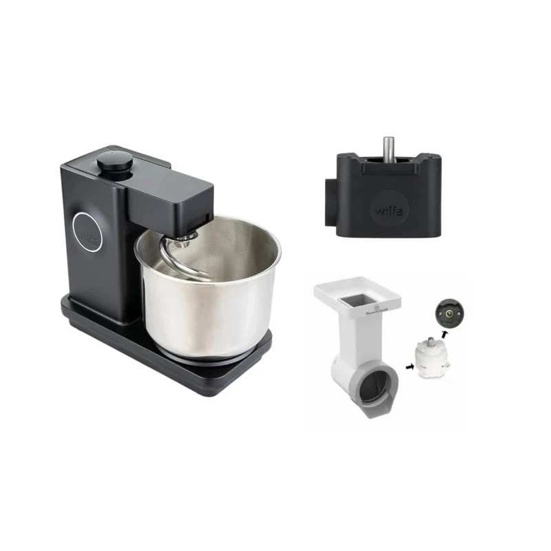 WILFA Küchenmaschine PROBAKER V2 schwarz + Tool Adapter + Gemüseschneider-Default Title