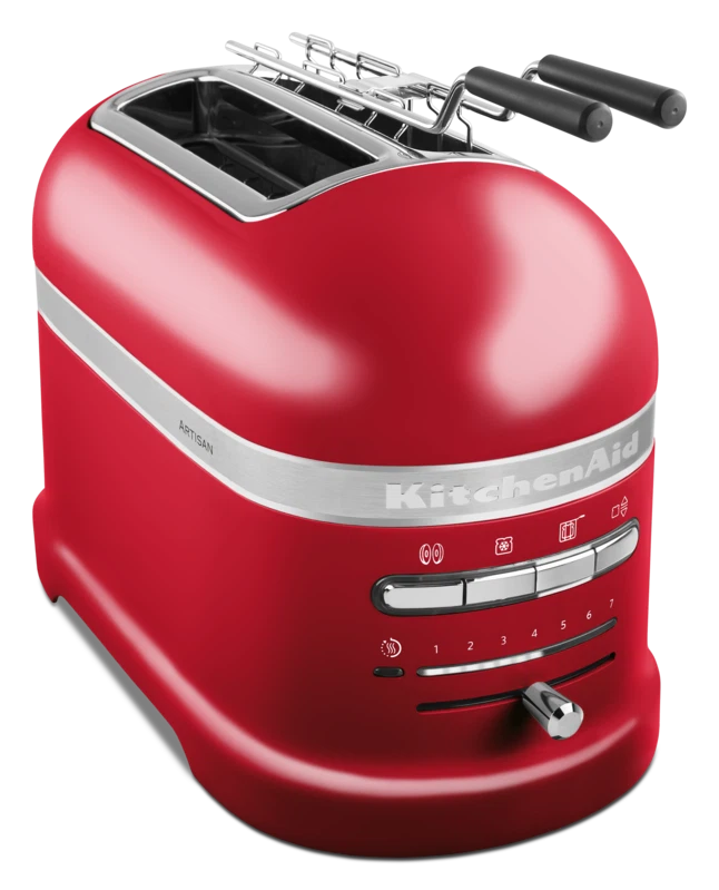 KitchenAid Paket 1, Toaster + Brötchenaufsatz Artisan 5KMT2204-Empire Rot