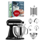 KitchenAid 4,8 L 5KSM175 Artisan Küchenmaschine Pastalover mit 3-in-1 Nudelvorsatz-Onyx Schwarz