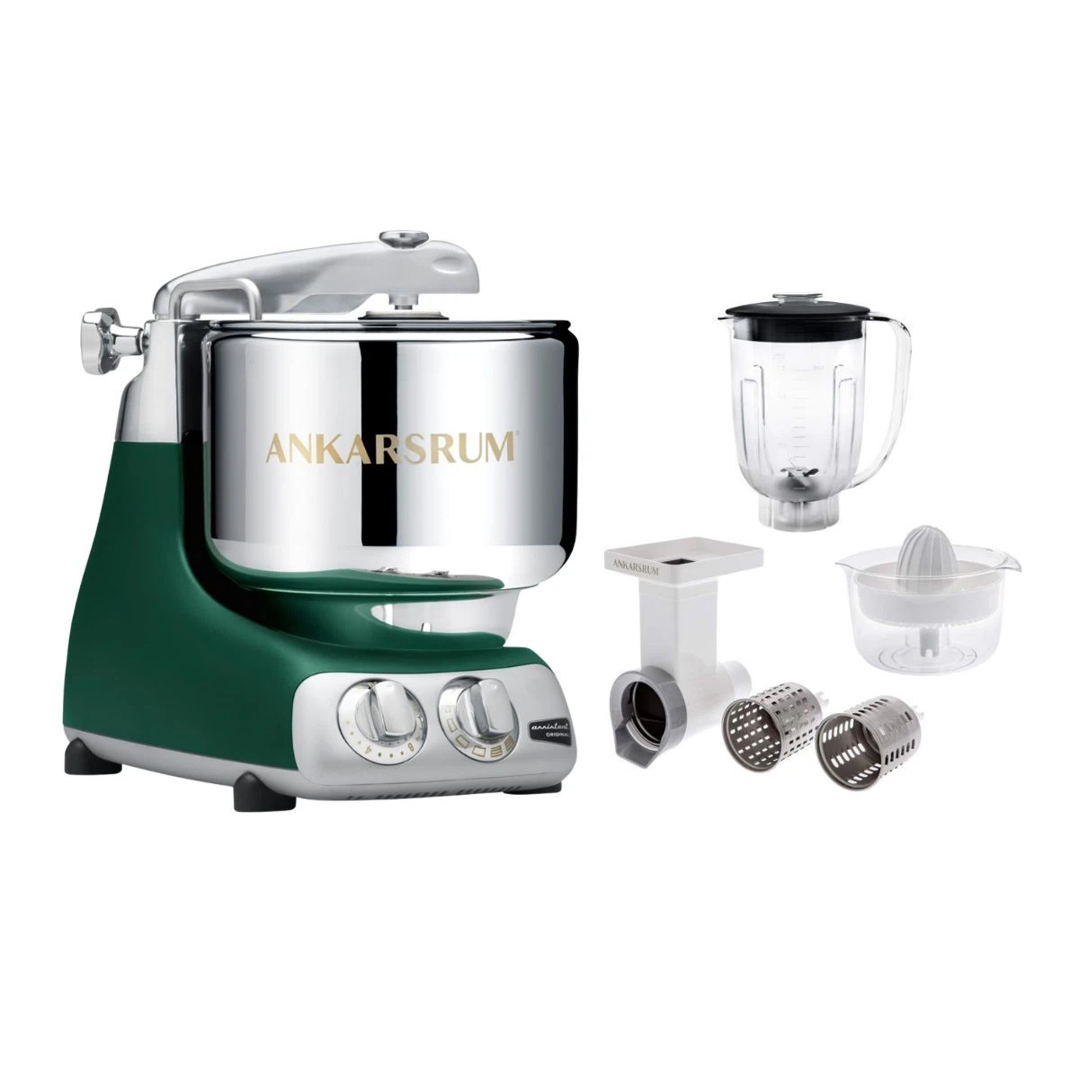 Ankarsrum Paket Beginnerset mit Go Green Zubehörset-Forest Green