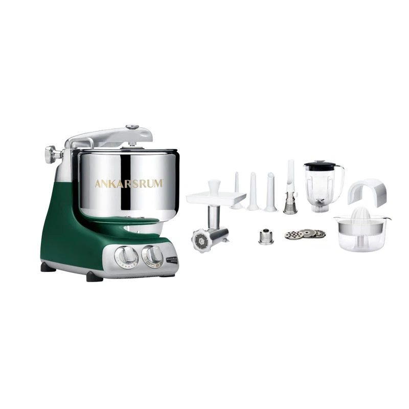 Ankarsrum Paket Allrounderset mit Deluxe Zubehörset-Forest Green