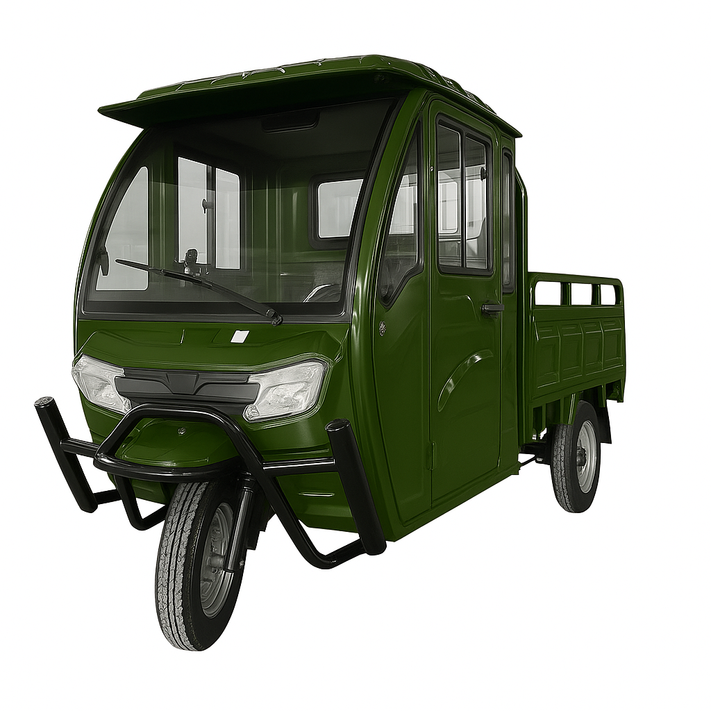{ Cargo Volt Elektro Lastenrad Lasten-Dreirad Voll-Kabine Pritsche 45km/h 72V }