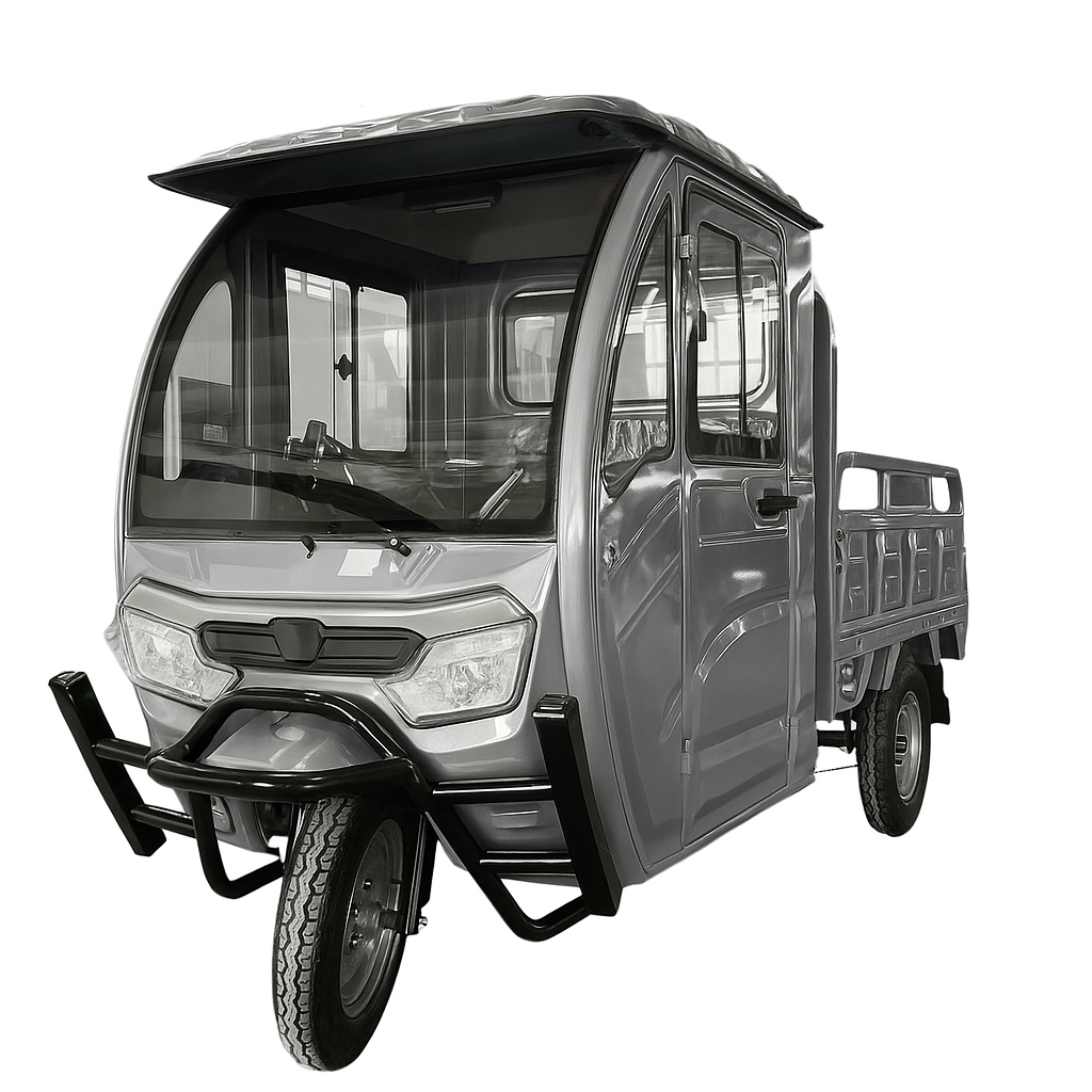 { Cargo Volt Elektro Lastenrad Lasten-Dreirad Voll-Kabine Pritsche 45km/h 72V }