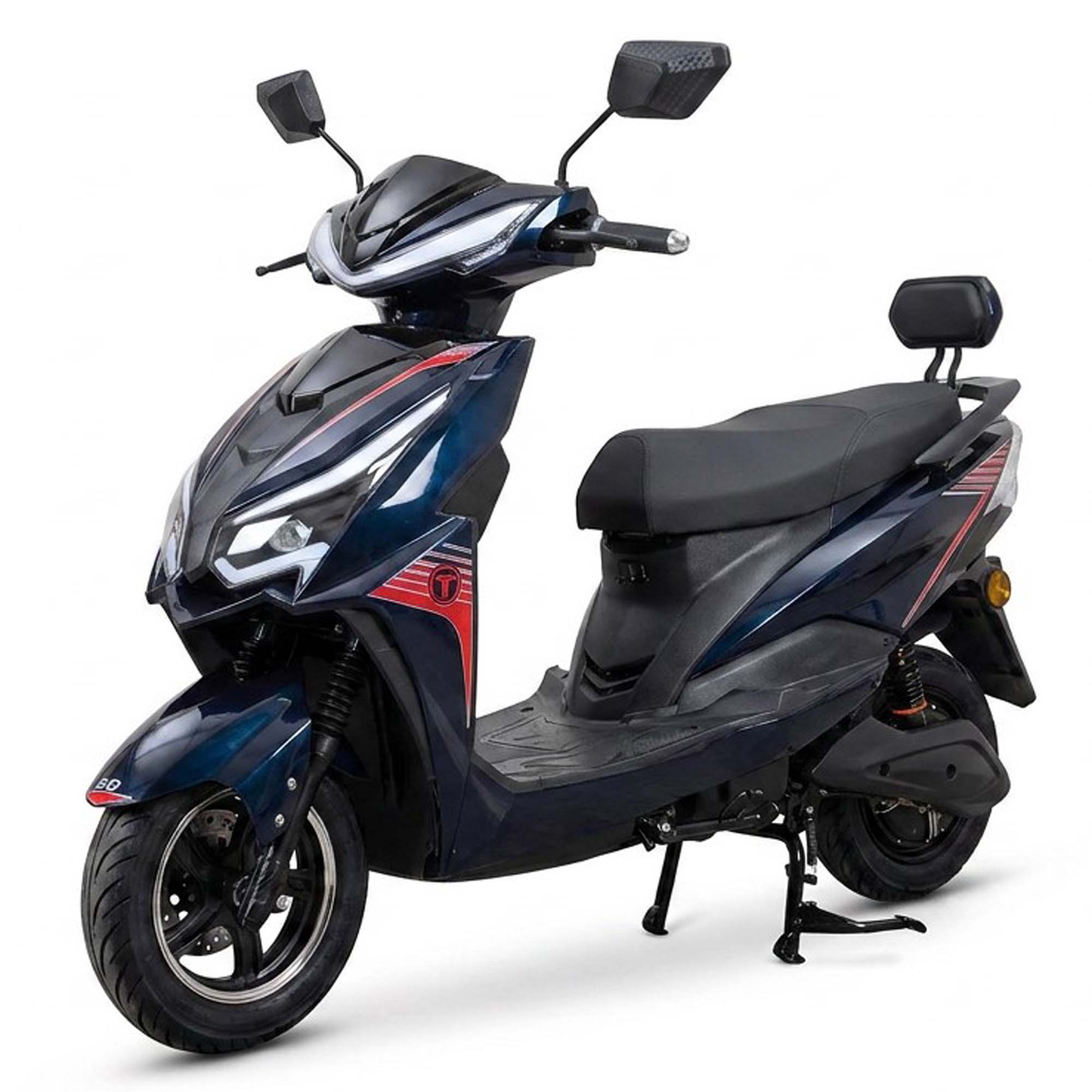 { Elektro-Roller Dragon 45kmh Lithium-Ionen Akku 2kW 65km mit Straßenzulassung }