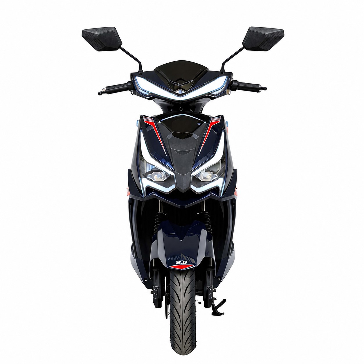{ Elektro-Roller Dragon 45kmh Lithium-Ionen Akku 2kW 65km mit Straßenzulassung }