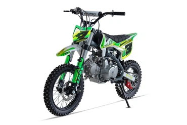 Nitro Motors 125cc Dirtbike CHILLY UX URX 14/12 Kick und E-Start, Farbe: Grün
