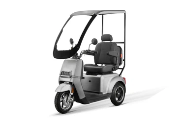 Geco Senio U1 Elektro Seniorenmobil mit Magnetbremse + Überdachung 6-25km/h, Farbe: Blau