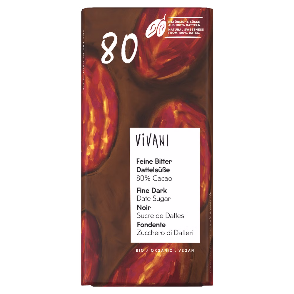 VIVANI Feine Bitter Dattelsüße 80 %