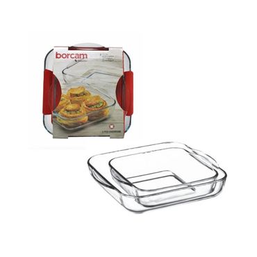 Pasabahce Borcam Stapelbares Ofenset Auflaufform - 1550 ml und 3200 ml