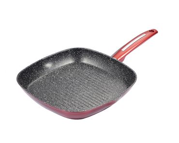 Schäfer Metallic Red Grillpfanne 28x28cm, Farbe: Rot