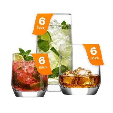LAV Diamond 18-teiliges Trinkglas-Set