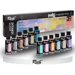 RICH MASTERMIX Pastel Acrylfarben-Set 12 Farben - 60 ml RICH MASTERMIX Pastel Acrylfarben-Set 12 Farben - 60 ml