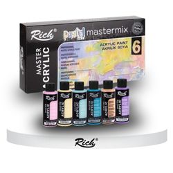 RICH MASTERMIX Pastel Acrylfarben-Set 6 Farben - 60 ml RICH MASTERMIX Pastel Acrylfarben-Set 6 Farben - 60 ml