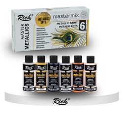 RICH MASTERMIX Metallic Acrylfarben-Set 6 Farben - 60 ml RICH MASTERMIX Metallic Acrylfarben-Set 6 Farben - 60 ml