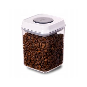 CRALEX Nesta quadratische Lebensmittelbehälter, (900 ml / 1,2 l / 1,7 l), Volumen: 900ml, Farbe: Weiß