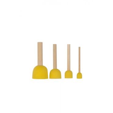 Rich Wooden Handle Sponge Brush Set 4 & Painting Brushes alt-