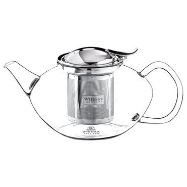 Wilmax Teekanne 1550 ml Thermoglas Edelstahlfilter WL-888806/A