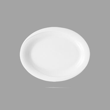 GÜRAL X-TANBUL Professional Teller oval, Porzellan, 39x31cm, weiß