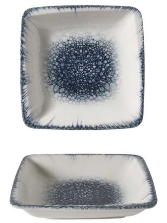 GÜRAL ANTARES Orlando Professional Teller, Bone Porzellan, 19x19cm, quadratisch, tief, creme
