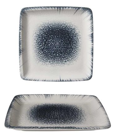GÜRAL  Antares Orlando Professional Teller flach, Bone Porzellan, 25x25cm, quadratisch, creme