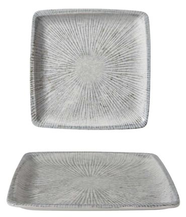GÜRAL Arnim Orlando Professional Teller, Bone Porzellan, 31x30cm, quadratisch, flach, creme