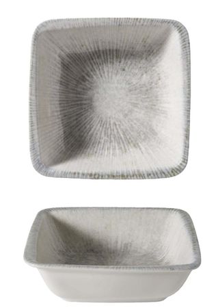 GÜRAL Arnim Orlando Schale, Bone Porzellan, 15x15 cm, quadratisch, Creme