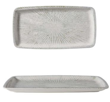 GÜRAL Arnim Orlando Platte, Bone Porzellan, 24x14 cm, rechteckig, Creme