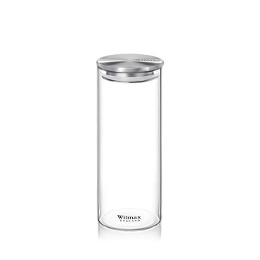 Wilmax Vorratsglas 2000 ml mit Edelstahl Deckel Transparent WL-888520/A, Volumen: 1600ml