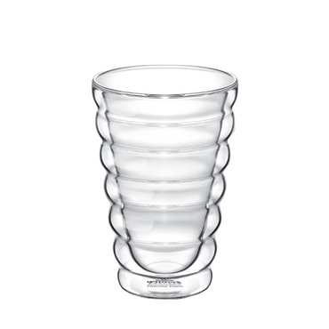 Wilmax Doppelwandiger Thermoglas Becher Transparent , Volumen: 400ml