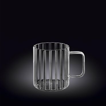 Wilmax Glas mit Henkel 550 ml Borosilikatglas WL-888618/A, Volumen: 300ml